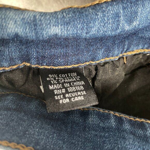 RSQ Slim Straight Jeans Men’s 38x30 Blue Distressed Faded Wash Denim Casual - Picture 4 of 7